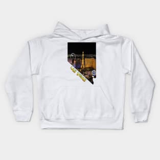 Nevada State Outline (Las Vegas) Kids Hoodie